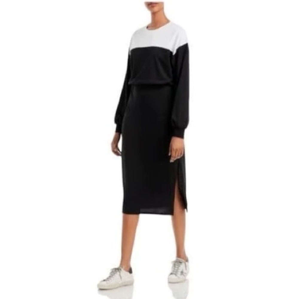 AQUA Colorblock Sweatshirt Dress – Size M